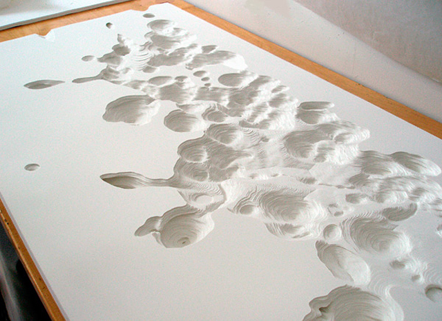 Topographic Paper Landscapes by Noriko Ambe