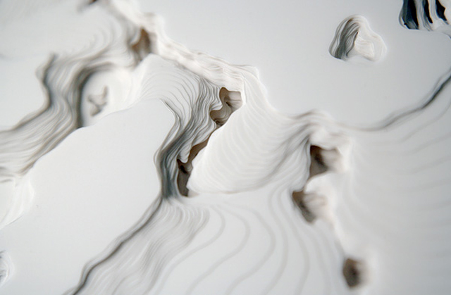 Topographic Paper Landscapes by Noriko Ambe