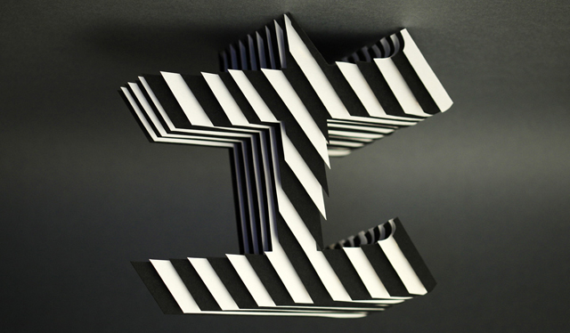 3D Alphabet Paper Sculptures by Jerome Corgier