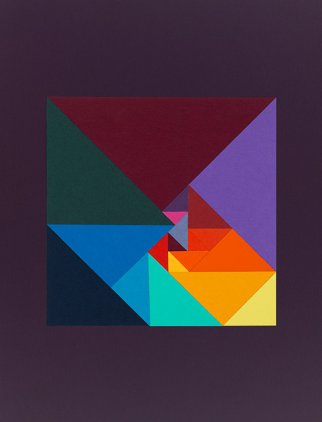 strictlypaper - golden ratio - calvin klein - square from 20 triangles