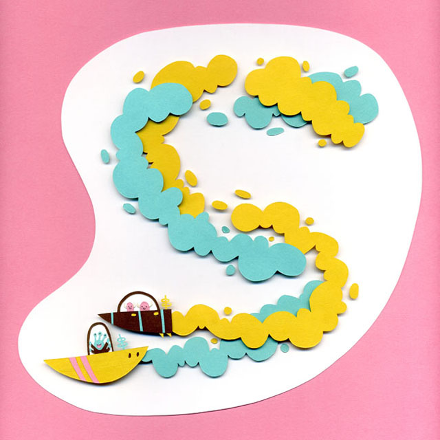 IllustratedType_S_LoRes Illustrated Paper Spacephabet by Jared Andrew Schorr