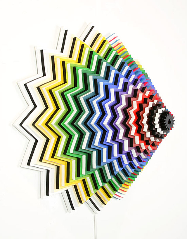 Colorful Three-Dimensional Paper Explosions by Jen Stark for PULSE Los Angeles