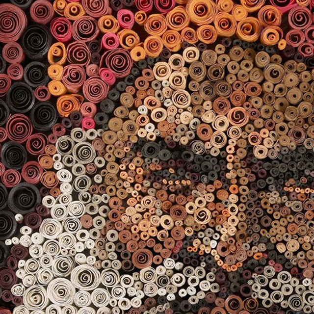 Tiny Rolled Paper Portraits by Anant Nanvare