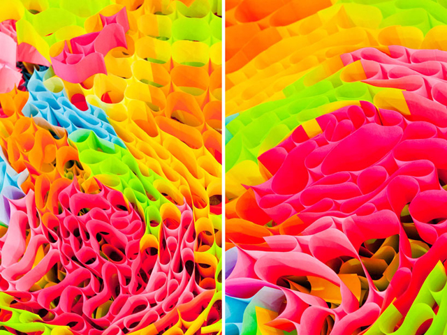 postit14 Installation Made from 30,000 Post-its