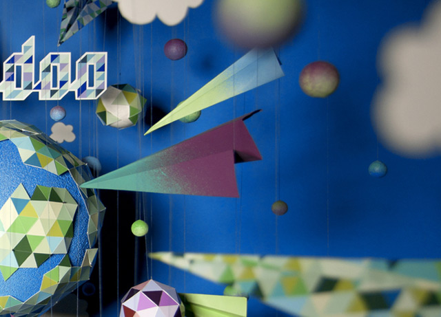 Strictlypaper - Low Gravity by Zim and Zou colored paper planes