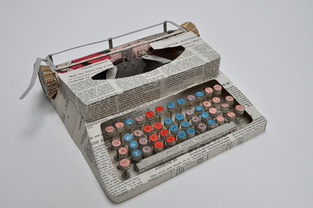 typewriter-1 Incredible Devices From Salvaged Paper