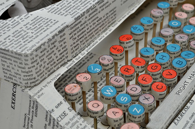 typewriter-2 Incredible Devices From Salvaged Paper