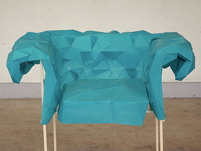 Polygonal Paper Chair by Christian Fiebig