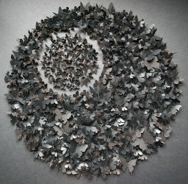 Butterfly Sculptures Made From Recycled Paper