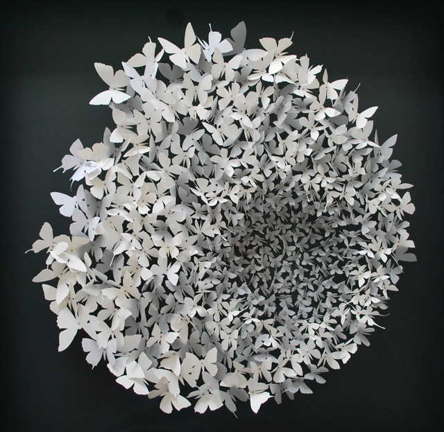 Butterfly Sculptures Made From Recycled Paper