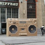 Bartek Elsner - Mini Ghettoblaster - Paper Sculpture - Front
