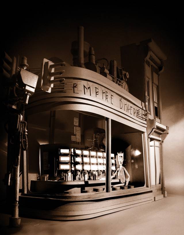 strictlypaper-D_Agdag_The_Diner-640x820 Sets for a Film I Will Never Make: Incredible Intricate Cardboard Sculptures by Daniel Agdag