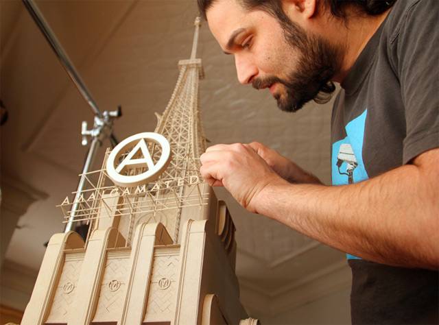 strictlypaper-daniel-detail Sets for a Film I Will Never Make: Incredible Intricate Cardboard Sculptures by Daniel Agdag