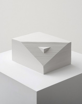 Bianca Chang - Form in white (Double prism), 2012 Paper