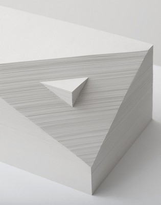 Bianca Chang - Form in white (Double prism), 2012 Paper